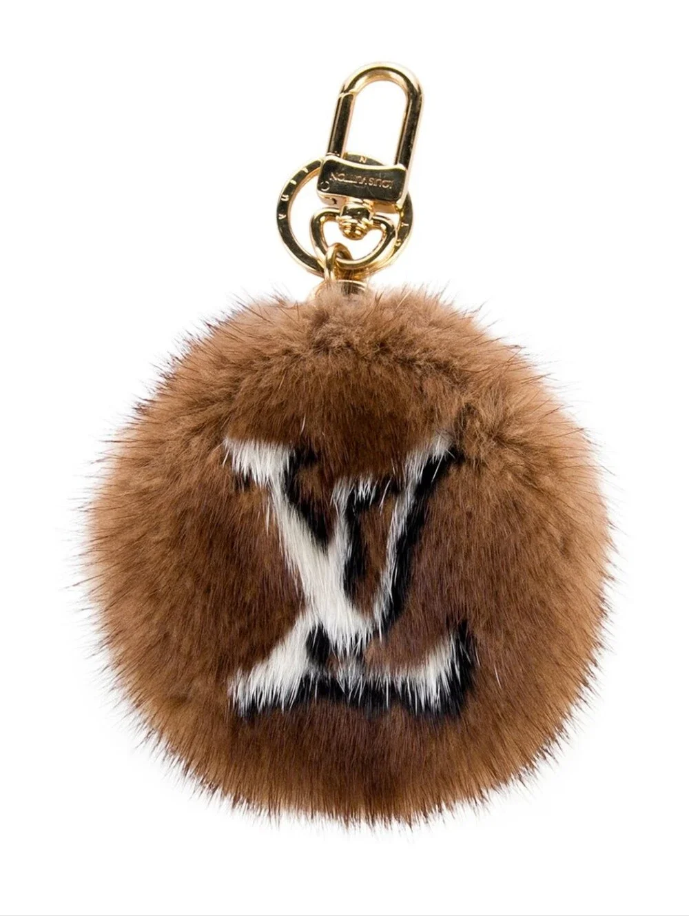 Brand NEW! Rare!!! Louis Vuitton Mink Fleur Bag Charm & Key Ring COMES WITH COA!